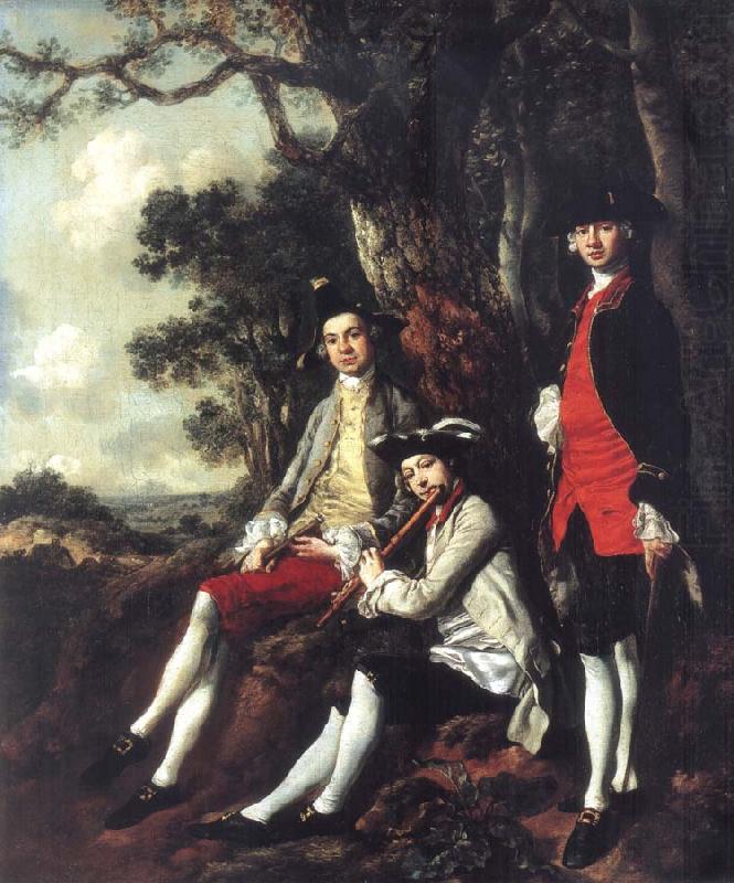 Peter Darnell Muilman Charles Crokatt and William Keable in a Landscape, Thomas Gainsborough